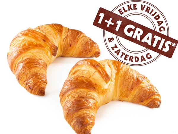 Vrijdag en Zaterdag 1+1 Croissant GRATIS