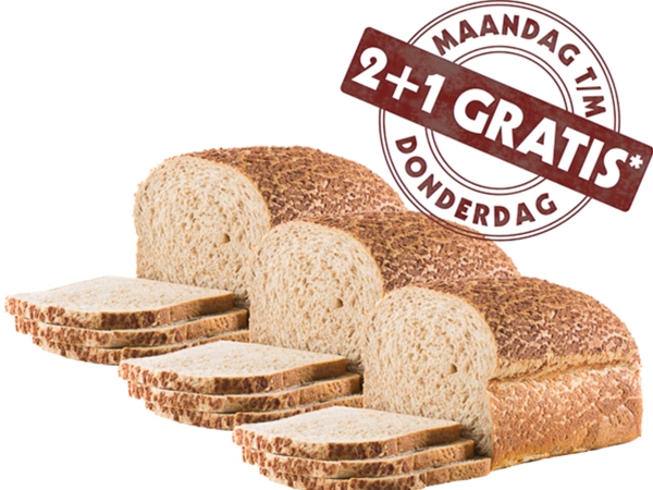 Bruinbrood 2+1 GRATIS